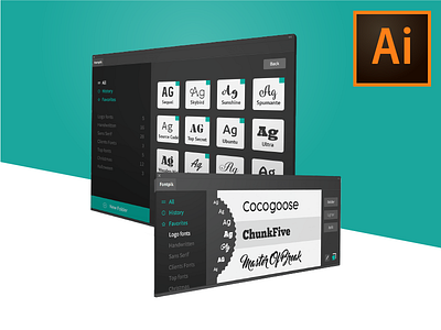 Illustrator plugin - Pick, manage and explore fonts