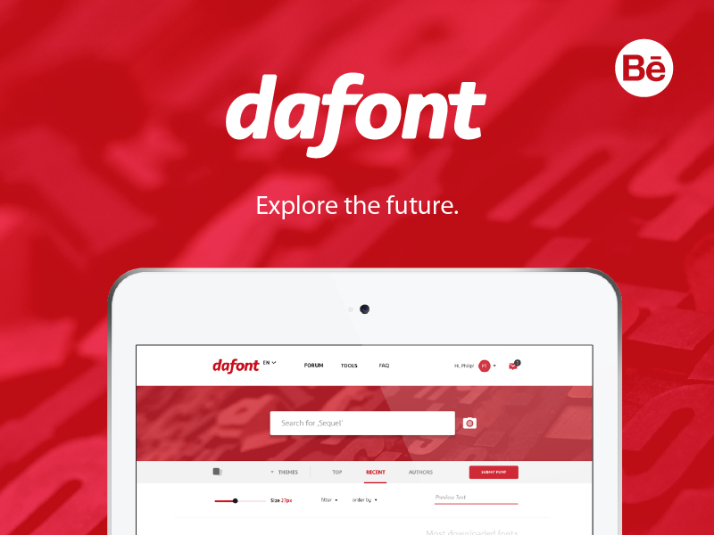 Dafont Rebranding on Behance