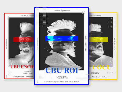 Hello Dribbble! First shot blue branding design identity layout pantone plays posters print red theatre yellow