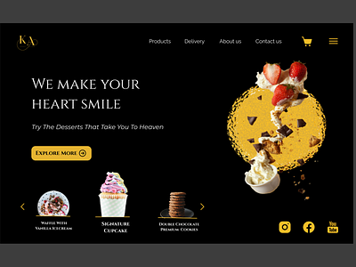 Desserts shop landing page