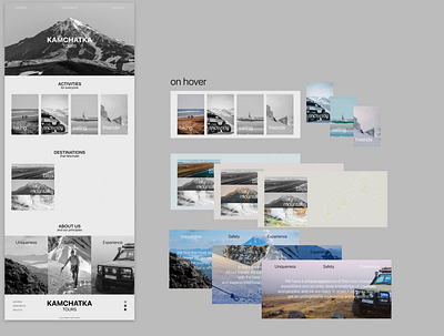 Kamchatka tour lending page concept design graphic design kamchatka lending travel ui web web design