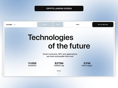 Crypto Landing 1st screen (1st var)