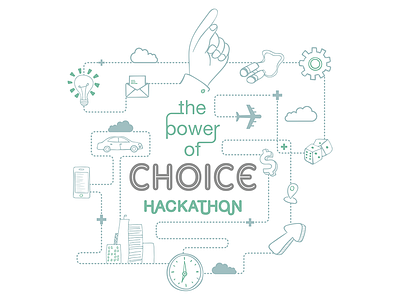 Choice Hackathon illustration poster design t shirt