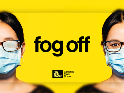 Fog Off covid fog mask photography poster