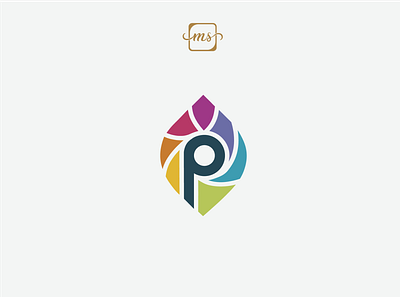 Logo Design branding colorful company creative design design agency logo p logo