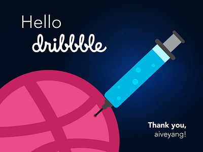 Injecting web goodies into dribbble soon :) debut dribbble goodies hello injecting syringe web