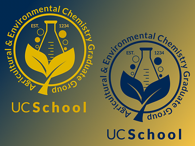 UC School Logo beaker grad group logo school science