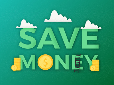 Save money background bank business cash dollar finance green illustration money page save typography