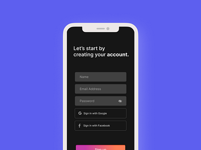 Daily UI #1 Sign Up