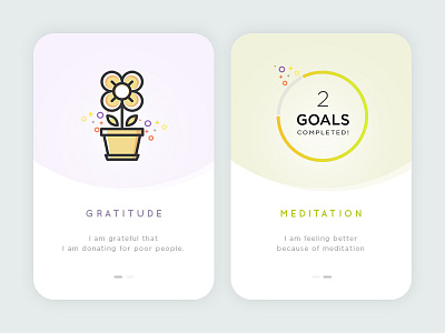 Onboarding illustrations flower icon goals icons illustrations ios onboarding onboarding popular shots