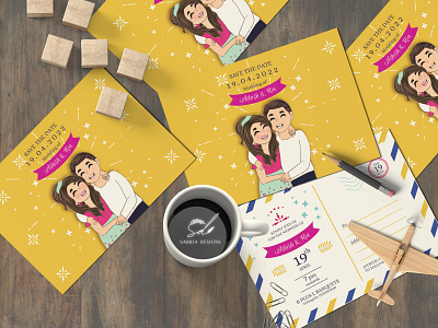 Cute Postcard Wedding Invitations