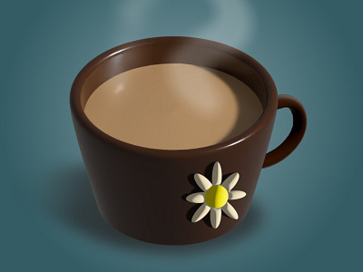 3D Tea Cup 3d 3d art 3d cup 3d food 3d vector beverage coffee cup design food graphic design illustration tea tea cup vector