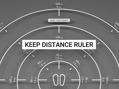 KEEP DISTANCE RULER arkit augmentedreality c4d cinema4d coronavirus covid 19 covid19 design ios socialdistance socialdistancing vr web webapp