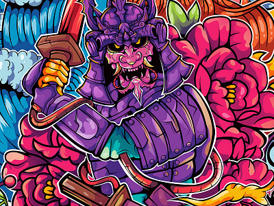 New commission (Psy Samurai) colorful illustrate illustration love ninja vector vectorart