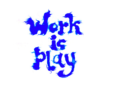 Work Is Play Dribbble brushsript customtype distorted experimental handlettering lettering type typography