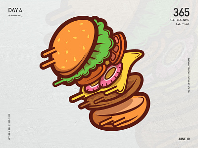 Hamburger food hamburger illustration