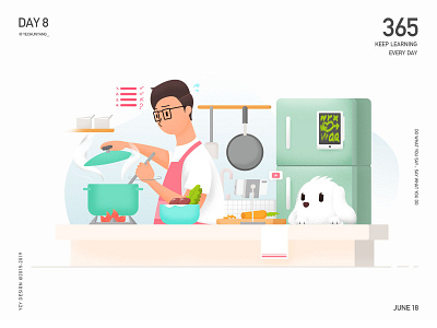 cook boy cookie design dinner dog food illustration iphone kitchen poster pot practise refrigerator ui web