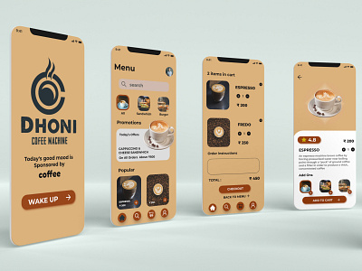 DHONI COFFEE MACHINE | UI/UX DESIGN 3d adobexd aftereffects animation art branding coffeeshop figma graphic design illustrator magnusopus mockups motion graphics photoshop ui ux