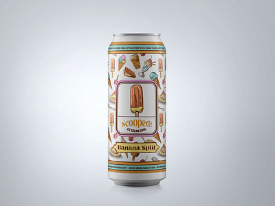 Scooped Ice Cream Soda Can Mockup