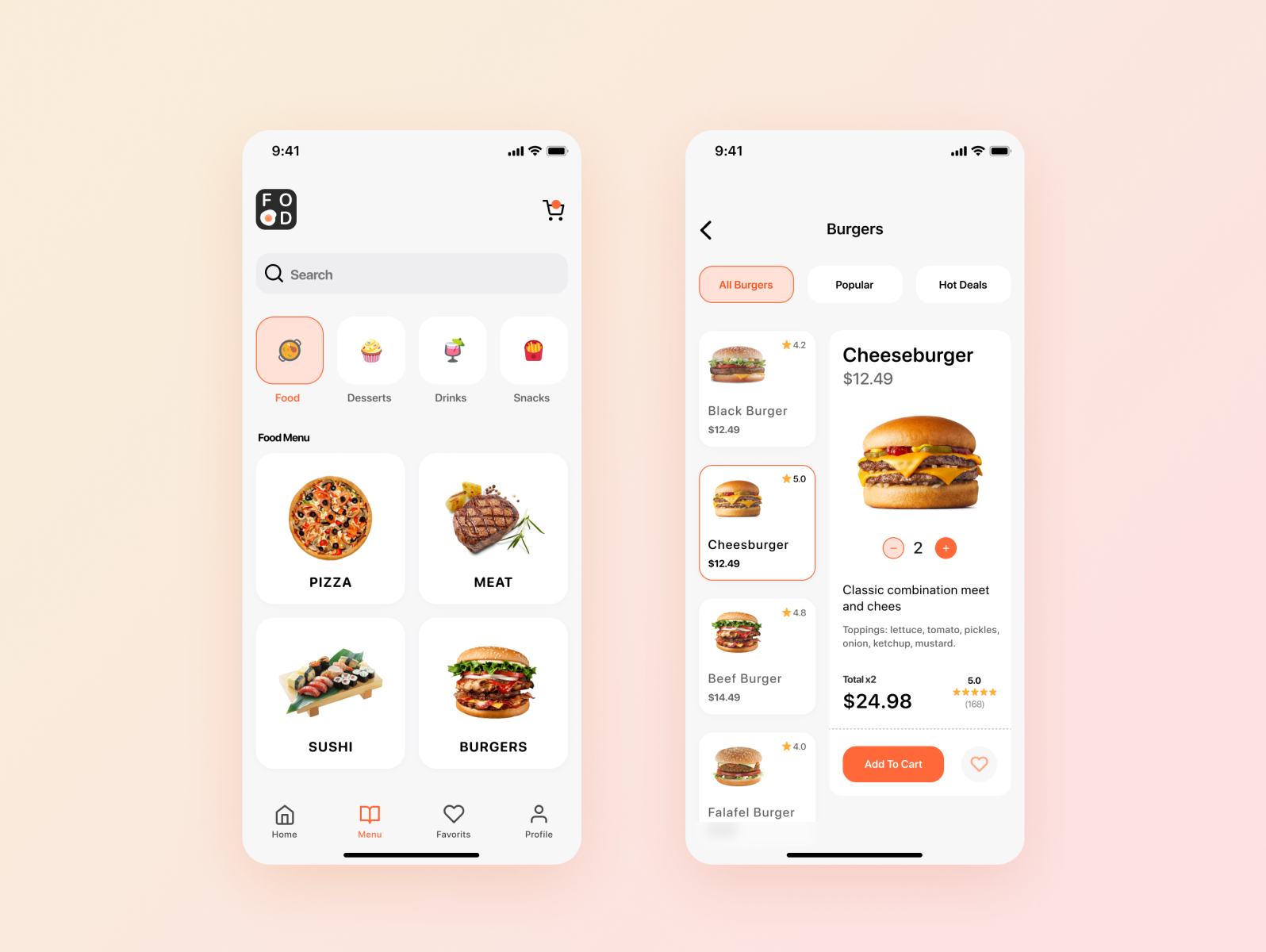 Food Delivery App by Yuliia on Dribbble