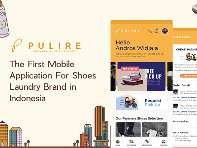 PULIRE Shoes Laundry Mobile Application design mobile app design mobile apps mobile ui ui ux uxuidesign