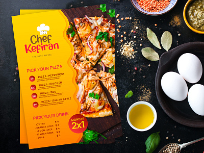 Food Menu Design for Chef Kefiran