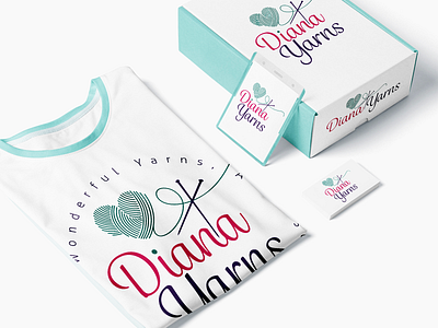 Diana Yarns Stationary Design branding graphic designer logo logo design