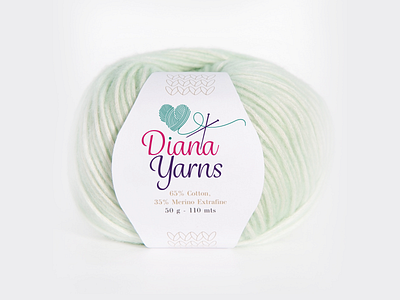 Diana Yarns Logo Design Mockup