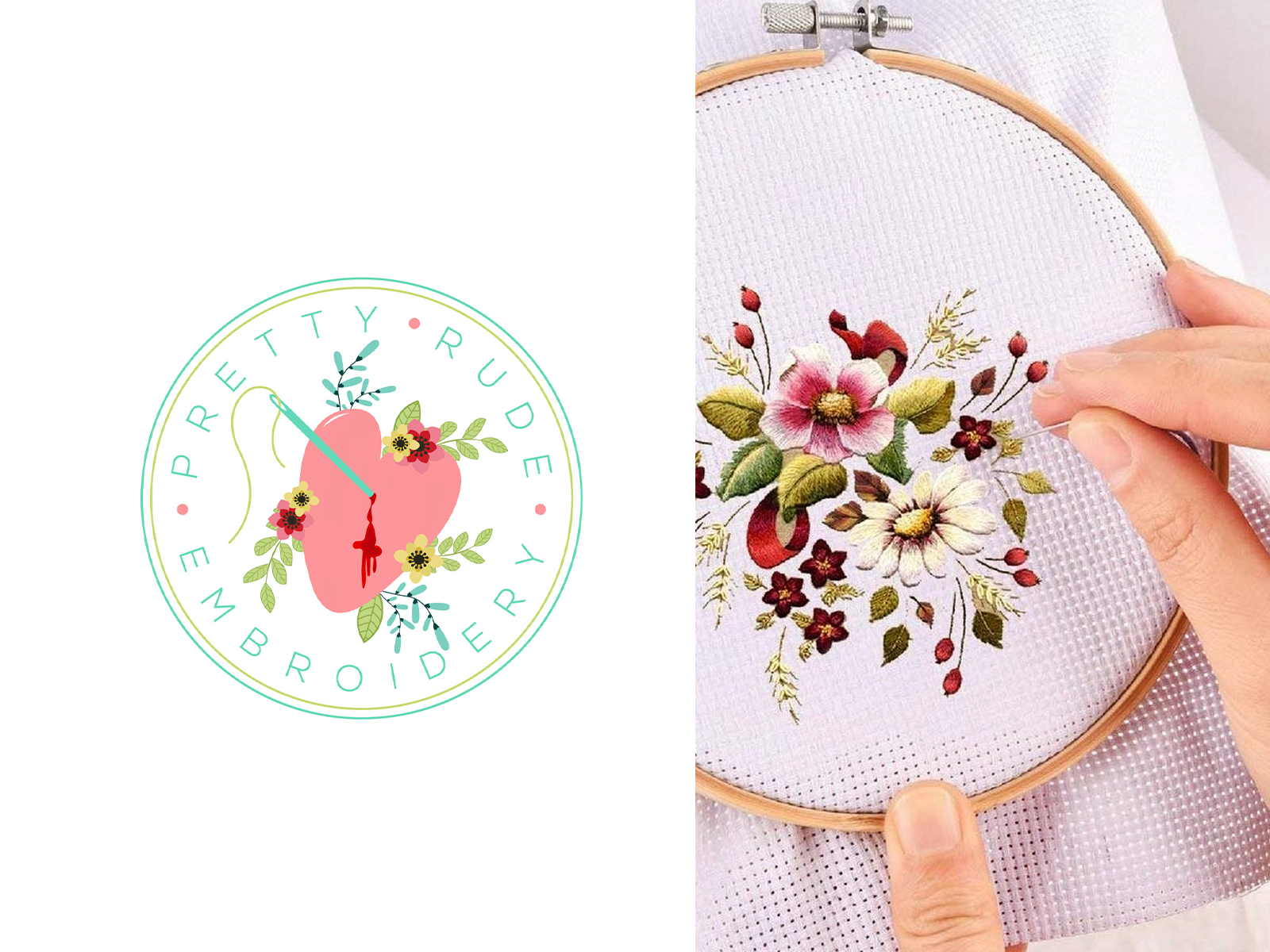 Embroidery Business Logo Design by Mizan Reza, Graphic Designer on Dribbble