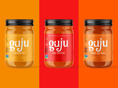 Guju Packaging and Brand Identity Design branding color palette design food packaging graphic design hand lettering logo packaging design typography