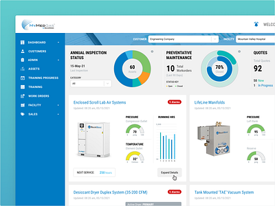 MMG Dashboard dashboard design ui