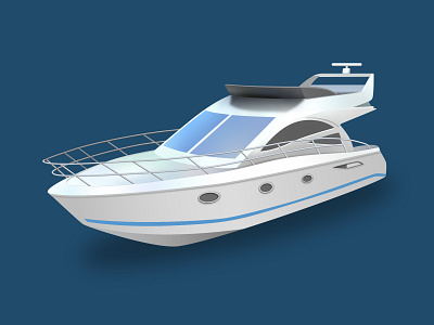 Vector illustration of a boat