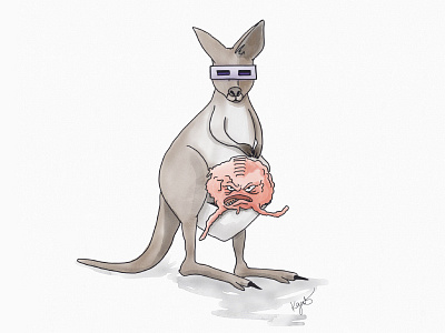 All hail Krangaroo! australia funny illustration kangaroo krang ninjaturtles sketch tmnt