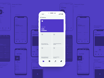 Hello Dribbble debut ui