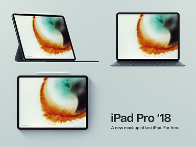 iPad Pro 2018 Mockup Three Views 2018 download free ipad ipad pro mock up mock ups mockup