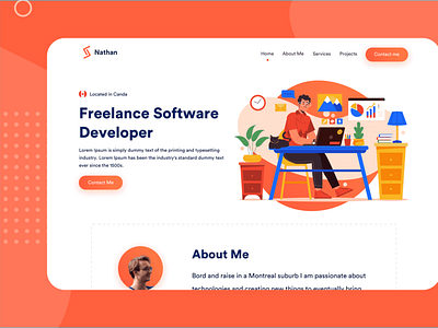 Website UI Design for Freelance Software Developer