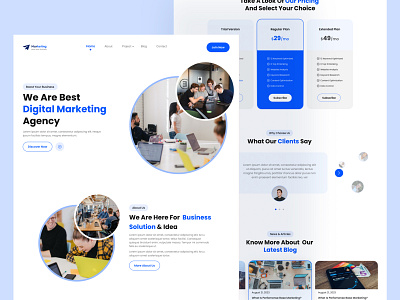 Agency Landing Page Design concept