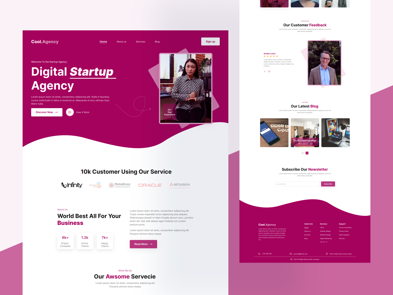 Digital Agency Landing Page Design by Reaz Hossain on Dribbble