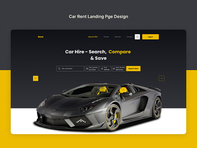 Car Rent Landing Page Design layout