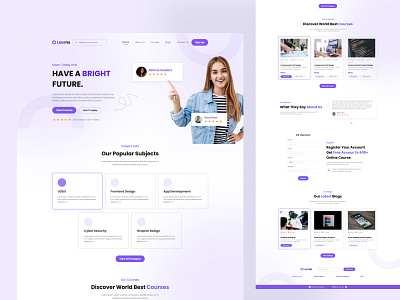 E-Learning Landing Page Design uiux