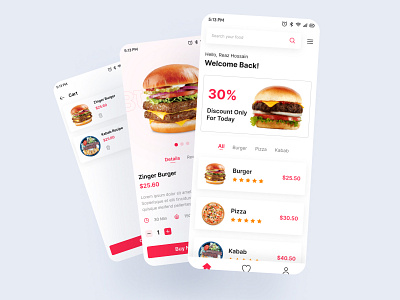 Food App UI Design mobile learning