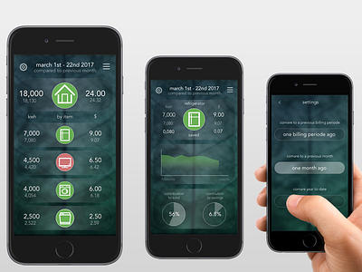 Energy Saving App app design iphone mobile