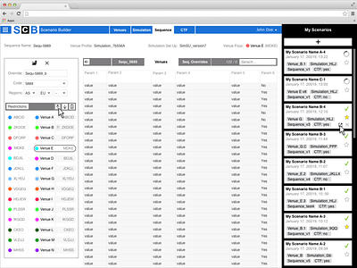 Scenario Builder Concept analytics analytics dashboard concept dashboard dashboard design dashboard ui data analysis design information design layout logistics scenarios simulation ux ux designer ux ui design