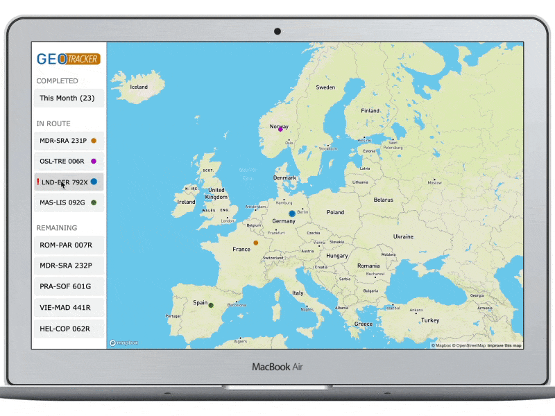 Delivery Tracking App for Desktop