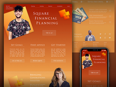 Website design for financial service