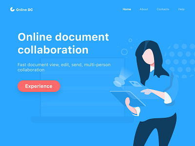 Online Document Collaboration figma web website design
