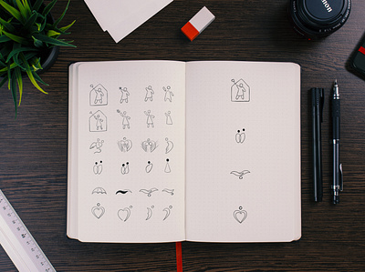 ELEOS Association visual identity design - Sketch branding design drawings graphic design logo sketch