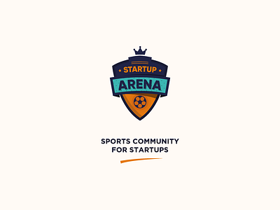 Startup Arena badges brand identity branding colorful design football logo startup
