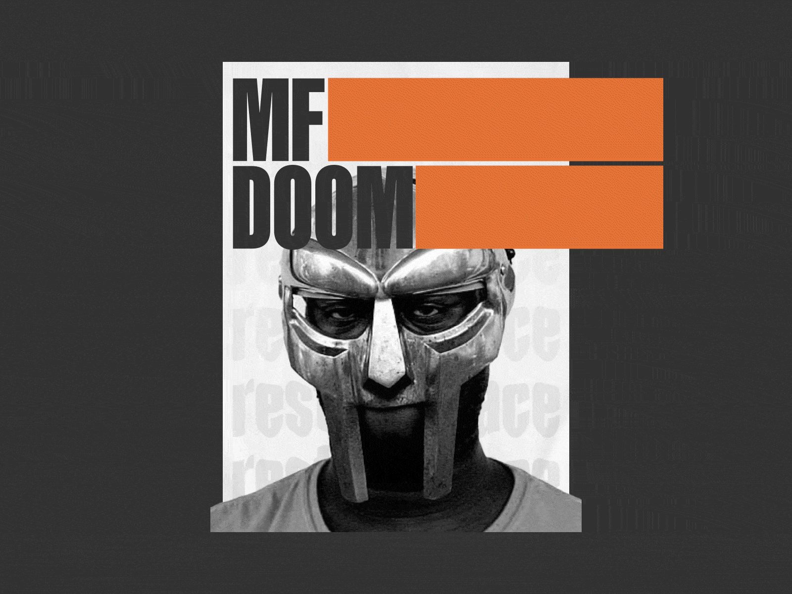 MF DOOM Poster Animation aftereffects doom mfdoom motion motion graphics