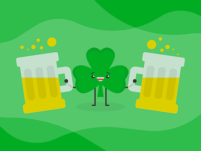 ☘ Happy St. Patrick's Day Everyone! ☘ beer character character design clover drawing green guiness illustration illustrator ireland irish patrick